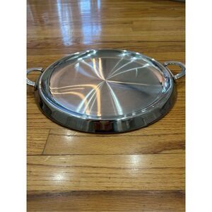 Vintage 1980’s Dansk International Metal Stainless Steel Aluminum Heavy Serving